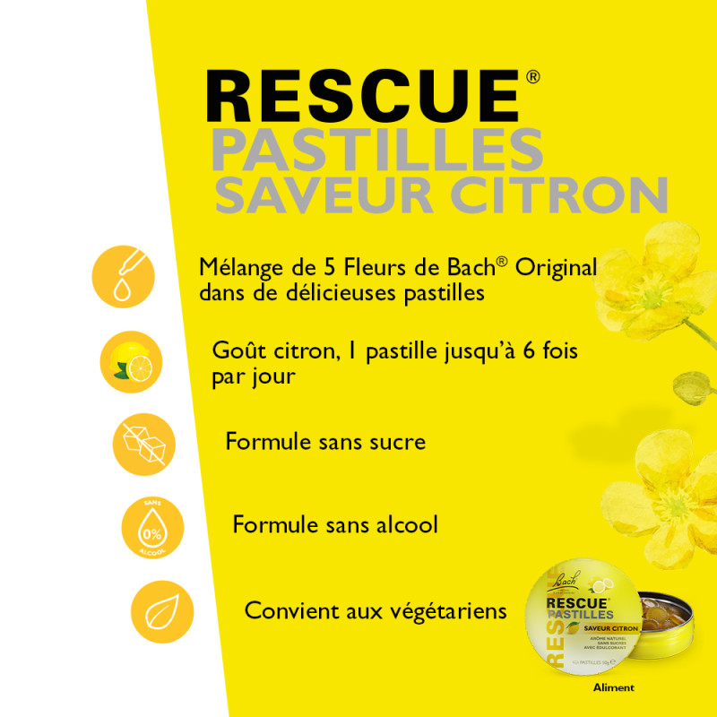 Rescue Pastilles citron 50gr