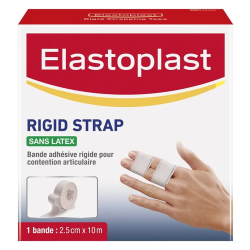 Elastoplast Rigid Strap sans latex doigt 2.5cm x 10m