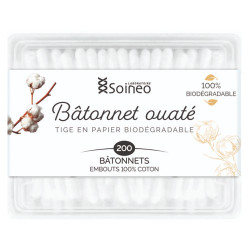 Soineo Bâtonnets ouaté 200 cotons tiges