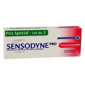 Sensodyne Pro dentifirice traitement sensibilité lot de 2x75ml
