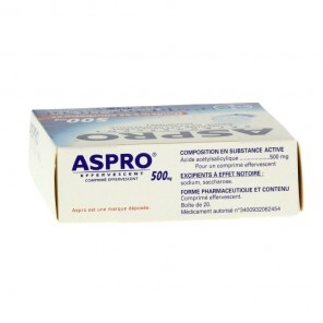 ASPRO 500 EFFERVESCENT 20 comprimés effervescents