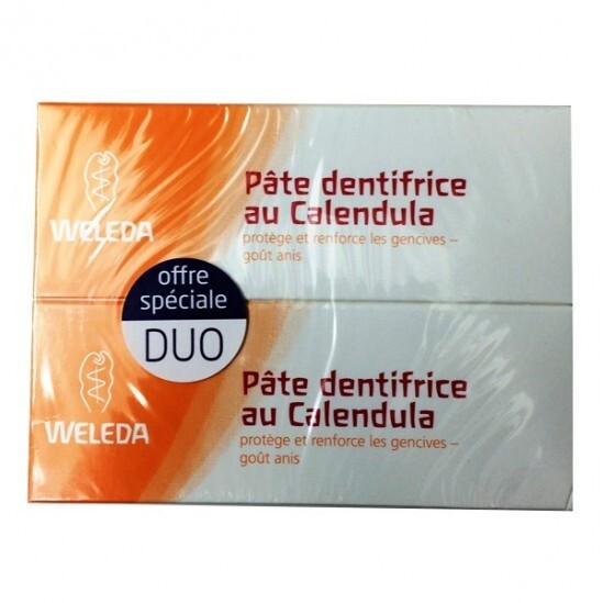 Weleda pâte dentifrice au calendula duo 75ml