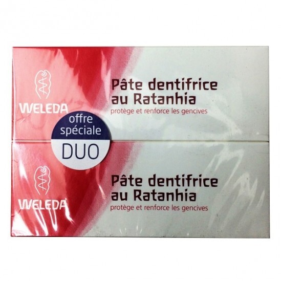 Weleda pâte dentifrice au ratanhia duo 75ml