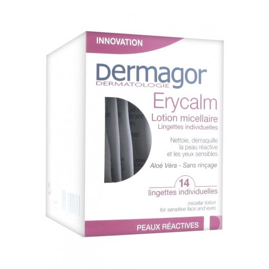 Dermagor Erycalm Lotion Micellaire Sans Rinçage 14 Lingettes Individuelles 