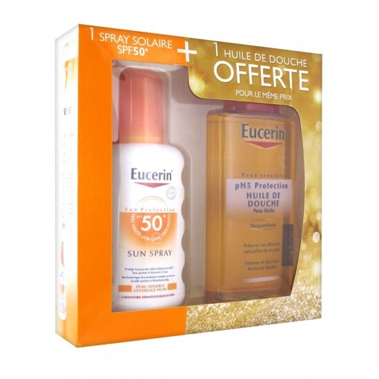 Eucerin Sun Protection Sun Spray SPF 50+ 200 ml + Huile de Douche 200 ml Offerte