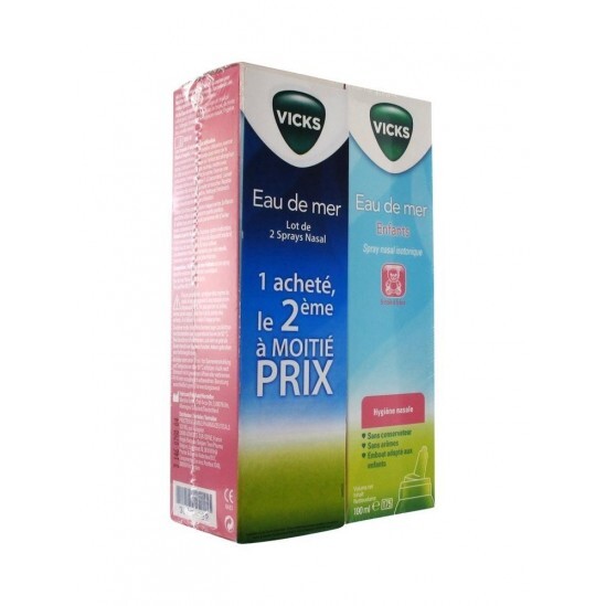 Vicks Eau de Mer Spray Nasal Enfants 2 x 100 ml