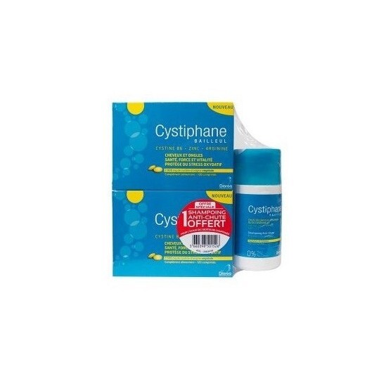 Cystiphane Cheveux et Ongles 2x120 comprimés + shampooing 100ml offert