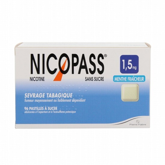 Nicopass menthe fraîcheur 1,5 mg 36 pastilles