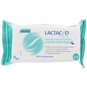 Lactacyd lingettes intimes antibactériennes 15 lingettes