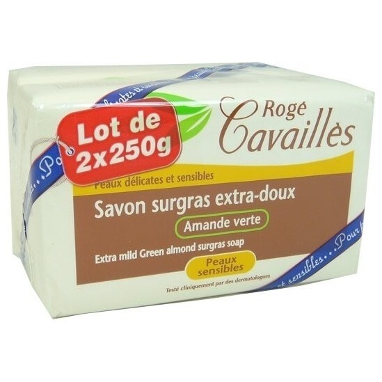 Rogé Cavaillès Savon Surgras Extra-doux Amande Verte Lot de 2x250g