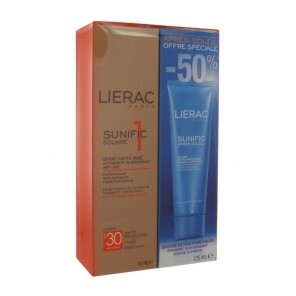 Liérac coffret sunific spray lacté SPF30 150 ml + baume après-soleil 125 ml