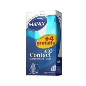 Manix Contact 003 12 préservatifs + 4 gratuits