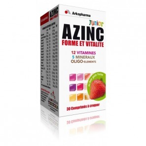 Azinc forme et vitalité fraise Junior 30 comprimés