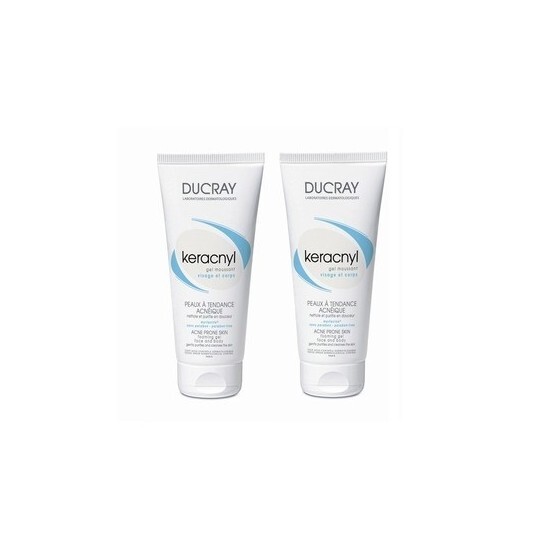 Ducray Keracnyl Gel Moussant Purifiant lot de 2x200ml