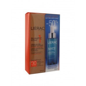 Lierac sunific crème velours spf30 50ml + sérum après-soleil 30ml