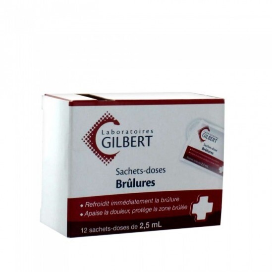 Gilbert Compresses Brûlures 12 Sachets Doses de 2,5ml