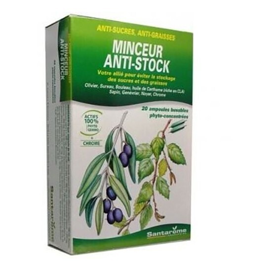 Santarome minceur anti stock bio 20 ampoules 