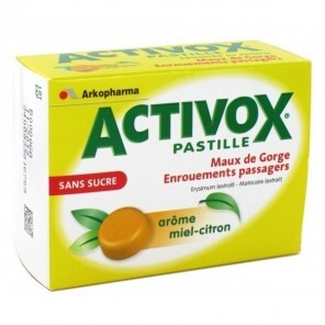 Activox Sans Sucre Arome Miel Citron 24 pastilles édulcorée au sorbitol