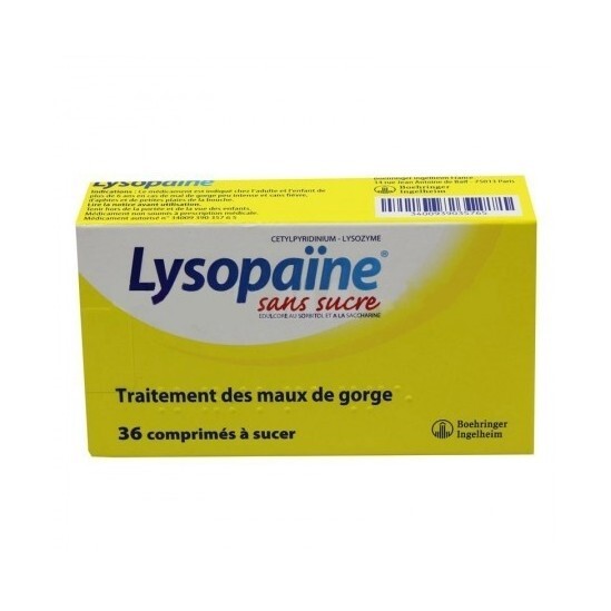 Lysopaïne miel citron sans sucre 36 comprimés à sucer