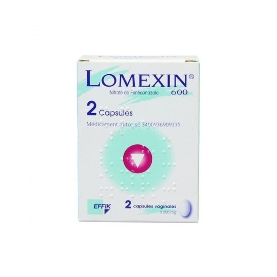 Lomexin 600mg 2 capsules molles vaginale