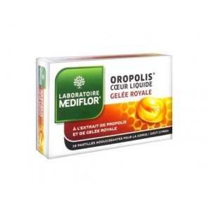 Mediflor Oropolis Pastilles Coeur Liquide Gelée Royale 16 pastilles