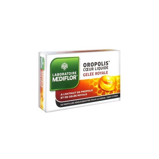 Mediflor Oropolis Pastilles Coeur Liquide Gelée Royale 16 pastilles