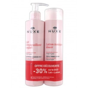 Nuxe Lotion Tonique Douce 200ml + Lait Démaquillant Confort aux Pétales de Rose 200ml