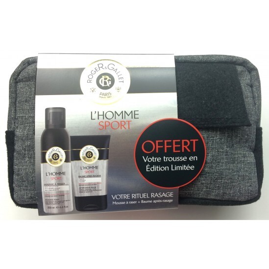 Roger Gallet Trousse L'Homme Sport Baume 75 ml + mousse à raser 200 ml OFFERTE