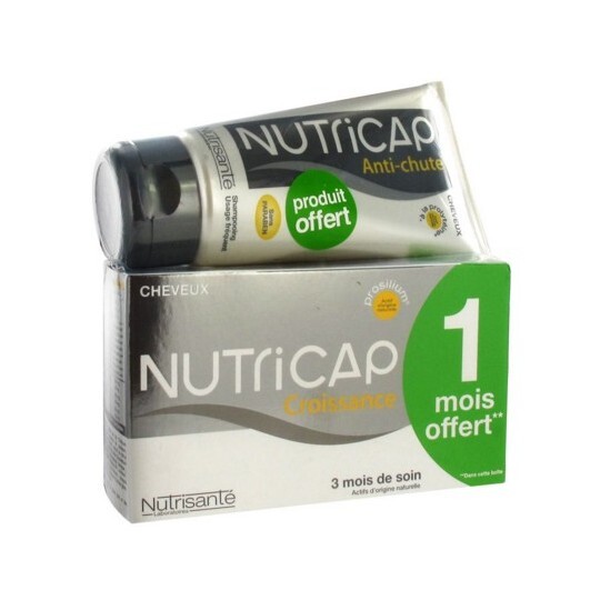 Nutrisanté Nutricap Croissance 180 Capsules + 1 Shampooing Nutricap Anti-Chute 150 ml Offert