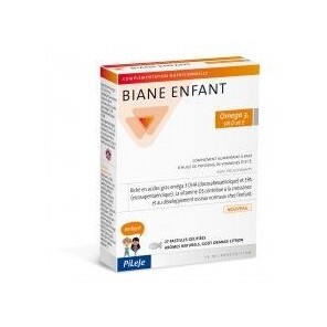 Pileje Biane Enfant Oméga 3, Vit D et E  27 Pastilles gélifiées