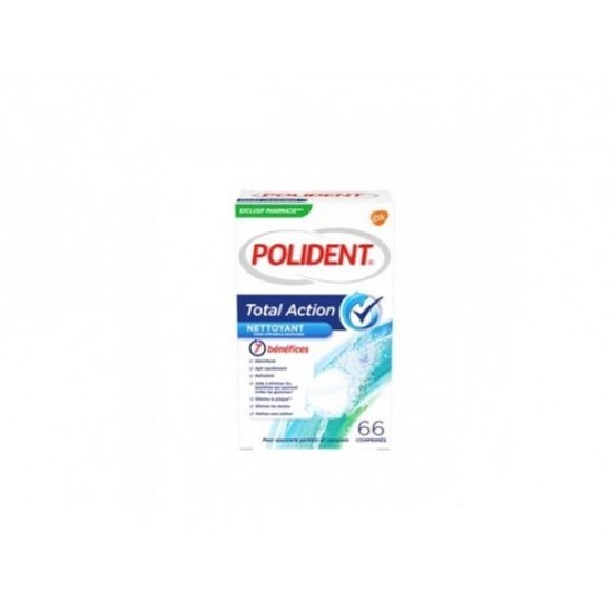 Polident Nettoyant Total Action 66 Comprimés