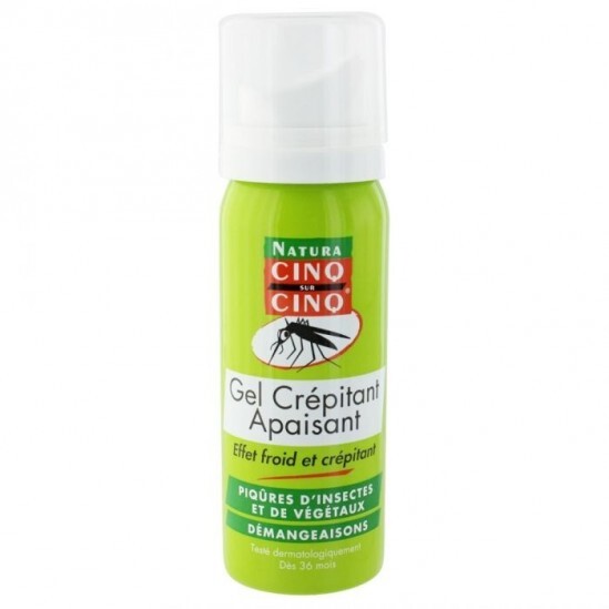 Cinq sur Cinq  Gel Crepitant Apaisant  Piqures Insectes et Végétaux 50 ml 