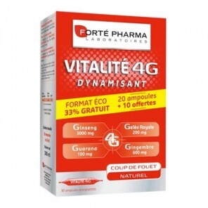 Forté Pharma Vitalité 4g Dynamisant 20 Ampoules + 10 Offertes