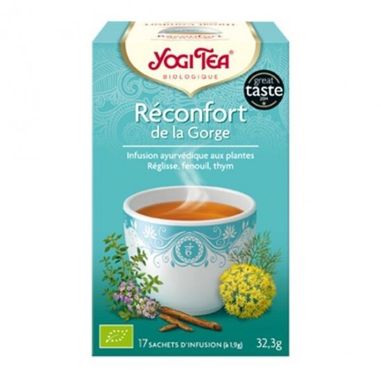 Yogi tea réconfort de la gorge 17 sachets 