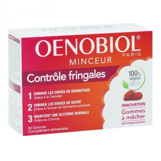 Oenobiol controle fringales boite de 50 gommes