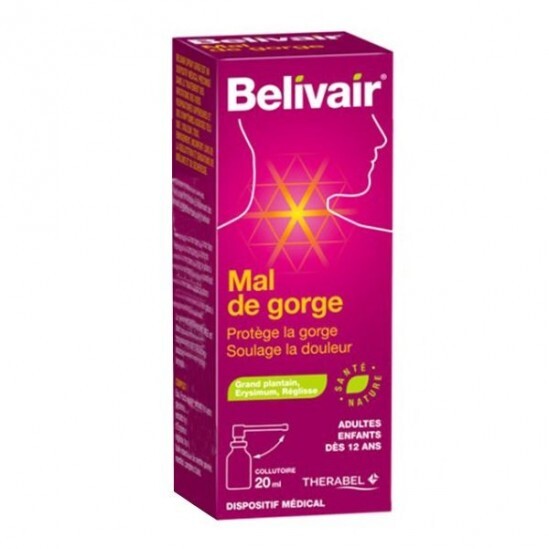 Belivair mal de gorge collutoire 20ml