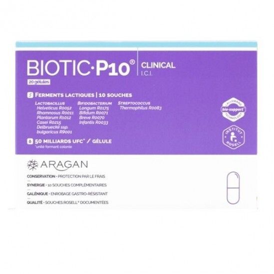 Aragan biotic P10 clinical 20 gélules