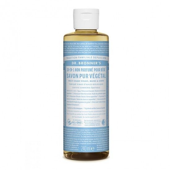 Eolys dr bronner's savon liquide non parfumé 240ml