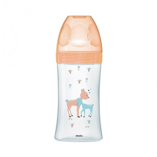 Dodie biberons sensation+ beige biche en verre 270ml