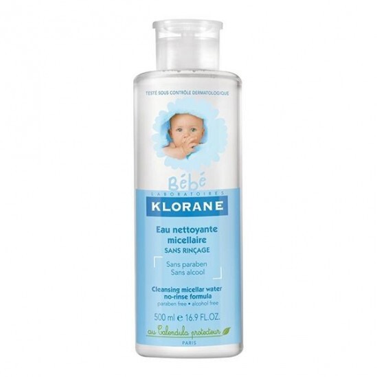 Klorane Bébé Eau Nettoyante Micellaire Sans Rinçage 500 ml