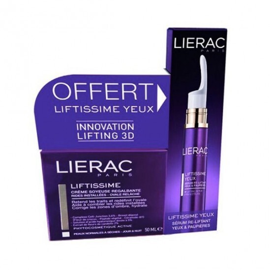 Lierac liftissime crème soyeuse 50 ml + Yeux sérum re-liftant yeux et paupières 15ml