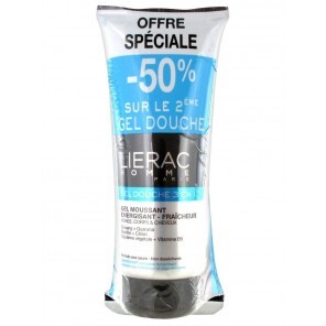 Lierac Homme Gel Douche 3 en 1 Energisant Fraîcheur Lot de 2 x 200 ml