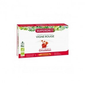 Superdiet Vigne rouge bio complément alimentaire 20 ampoules