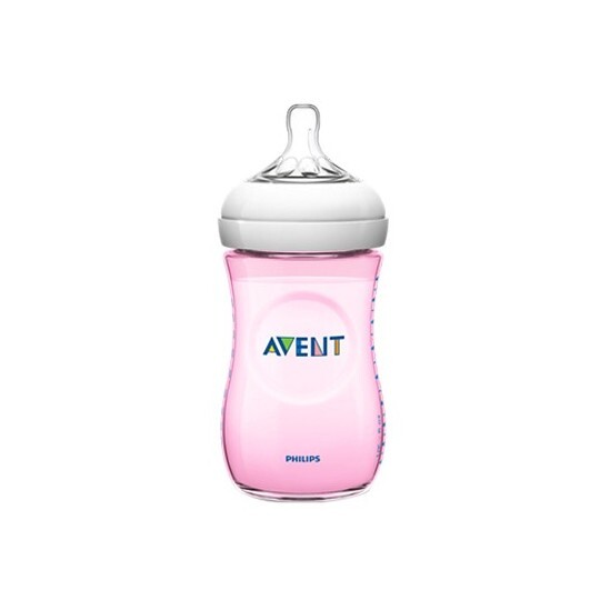 Avent Biberon naturel rose 260ml