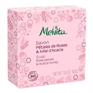 Melvita savon pétales de roses & miel d'acacia 100g