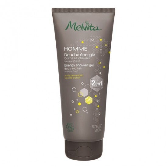 Melvita homme shampoing douche énergie 2 en 1 200ml