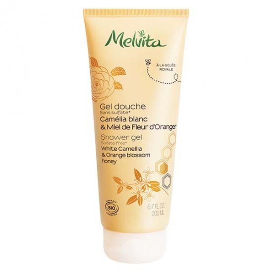 Melvita gel douche camélia blanc & miel de fleur d'oranger 200ml