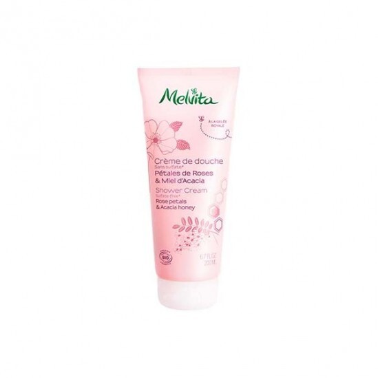 Melvita crème de douche pétales de rose & miel d'acacia 200ml