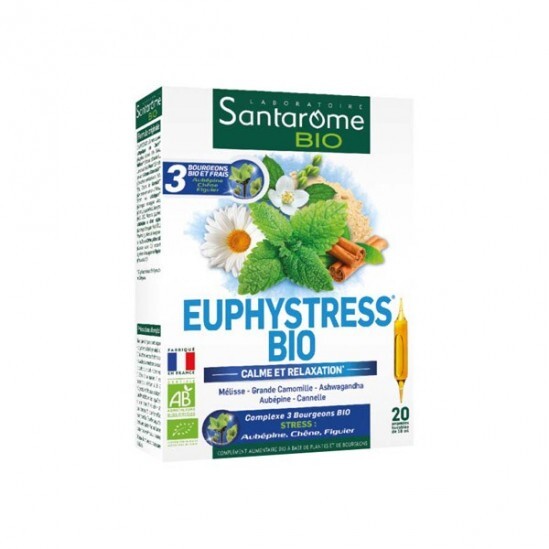 Santarome bio euphystress bio complément alimentaire 20 ampoules x 10ml