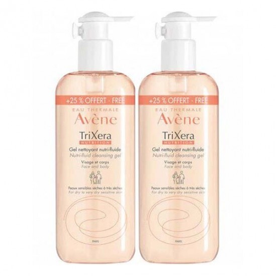 Avène trixéra nutrition nettoyant nutri-fluide 2 x 400ml